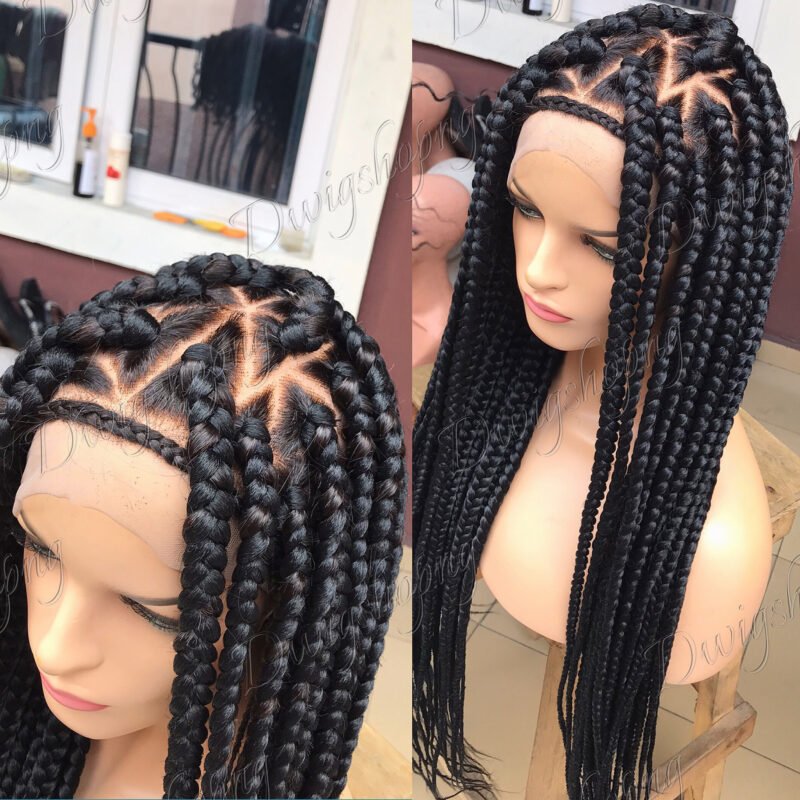 BENEFLY Human Hair Base Full Lace Wig Knotless Box Nigeria