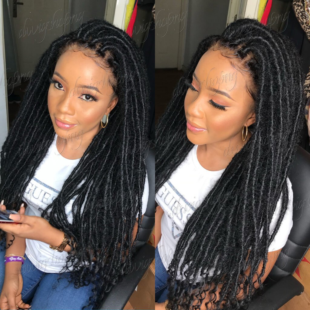 HAND MADE FULL LACE MESSY GODDESS FAUX LOCS WIG – DWIGSHOPNG