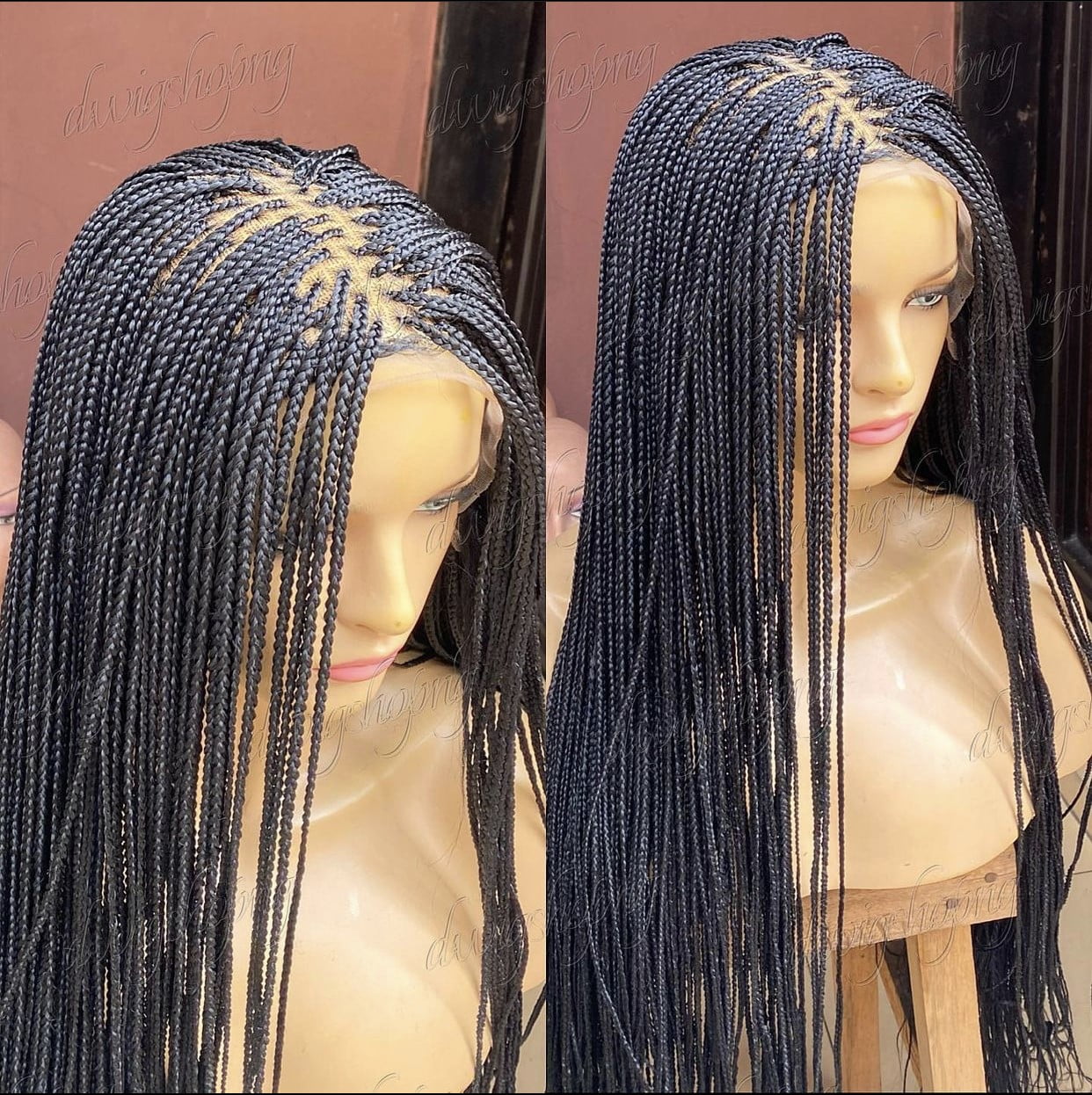 knotless braids lace front wig